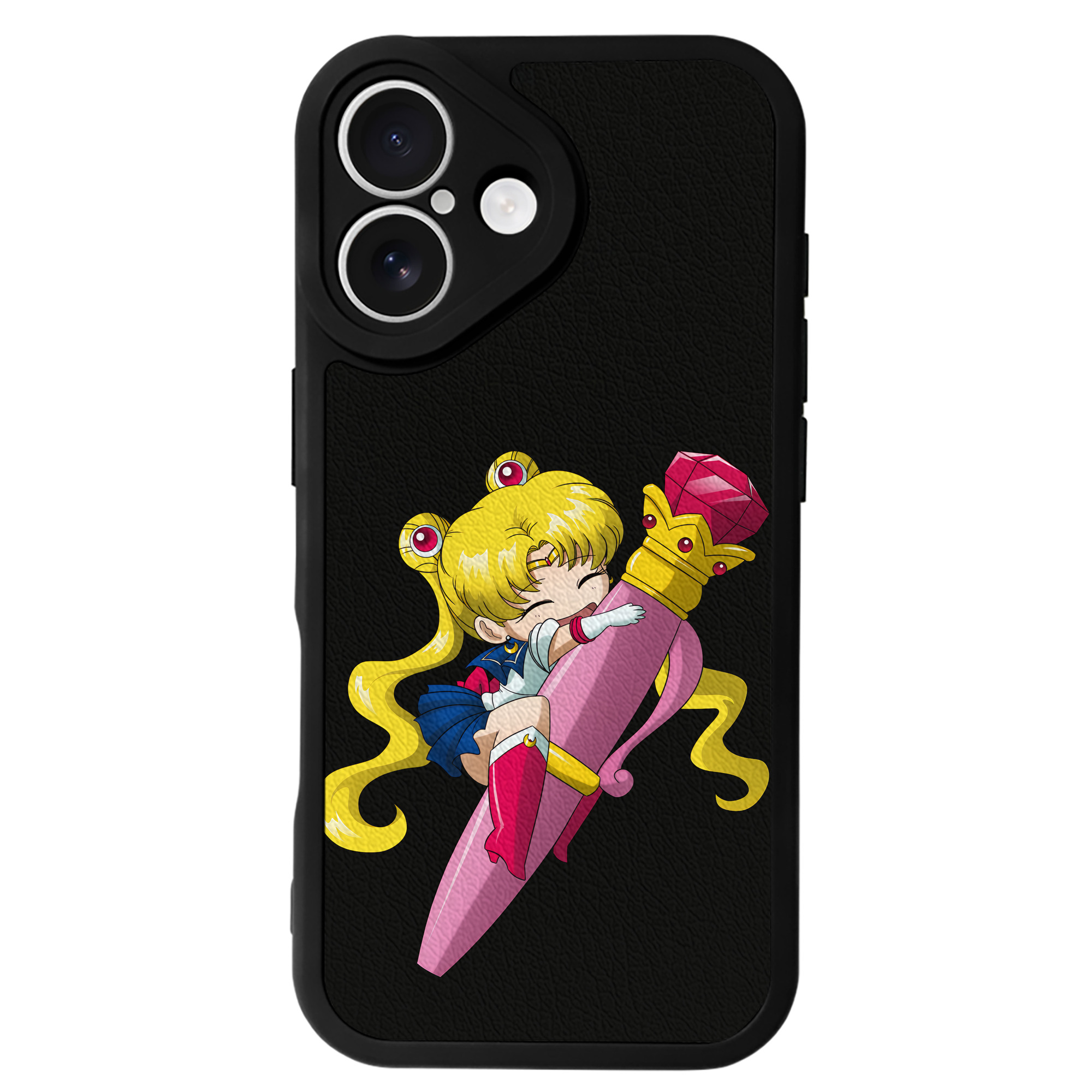 （画像用） 美少女戦士セーラームーン 月野 うさぎ つきの うさぎ Sailor Moon Tsukino Usagi 【iPhone 16シリーズ対応】シリコンスマホケース（レザー調） 材質：シリコン
